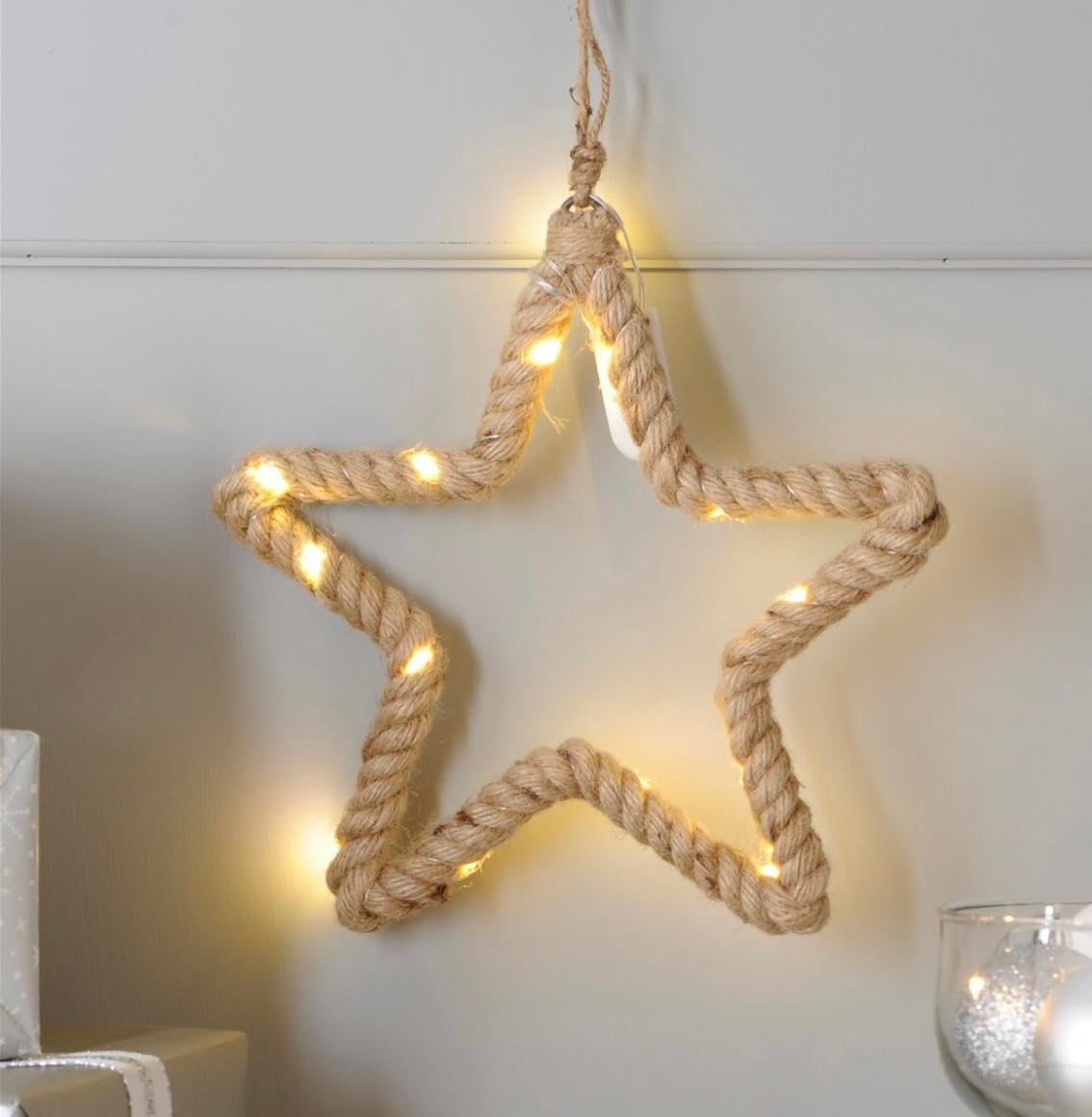 Imperfect Natural Jute LED Rope Star