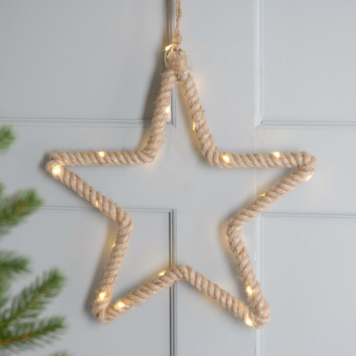Imperfect Natural Jute LED Rope Star