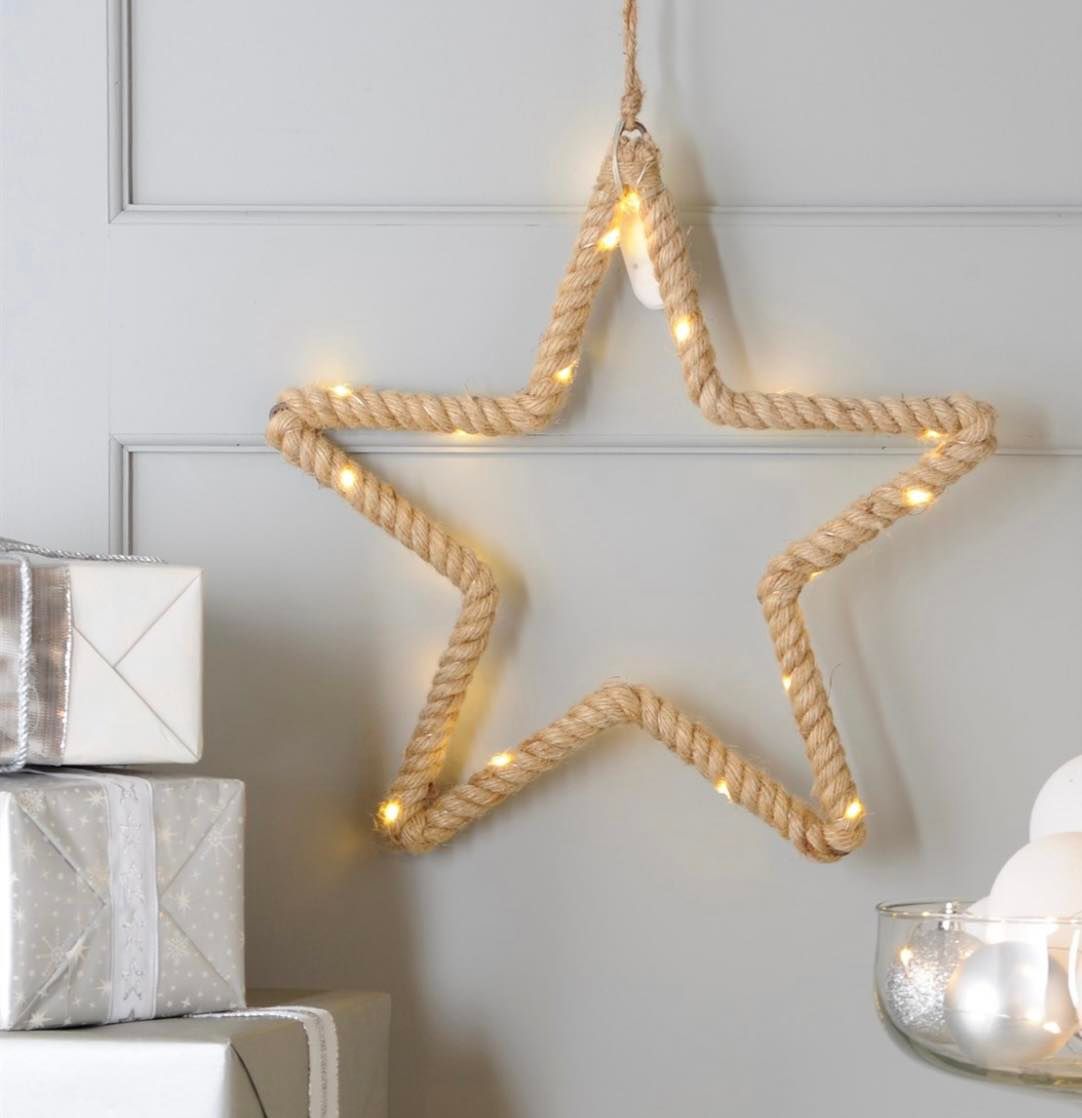 Imperfect Natural Jute LED Rope Star