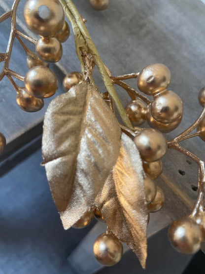 Gold Faux Berry Branch