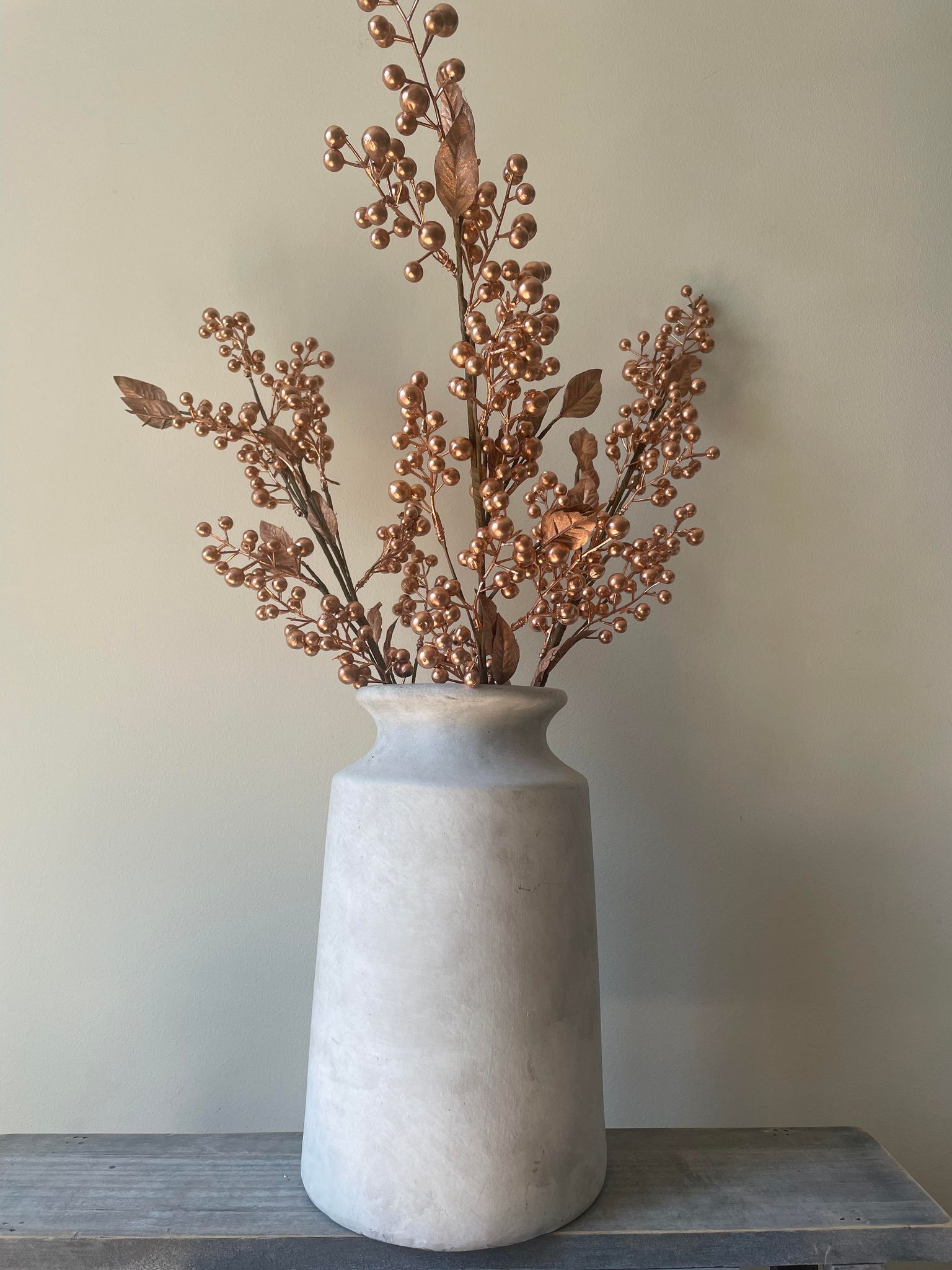 Rose Gold Faux Berry Branch