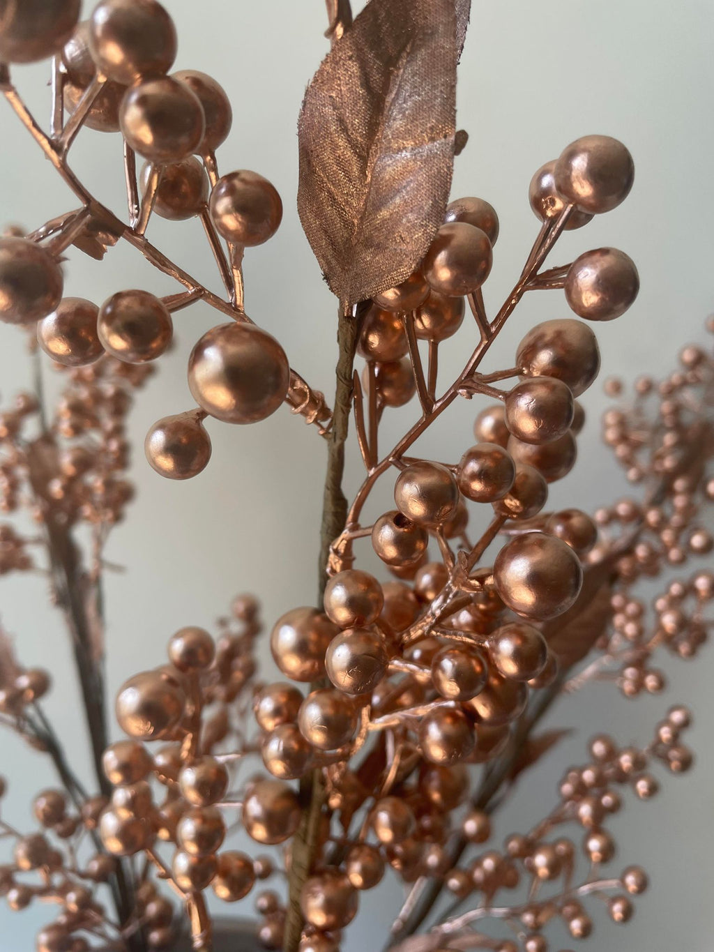 Rose Gold Faux Berry Branch