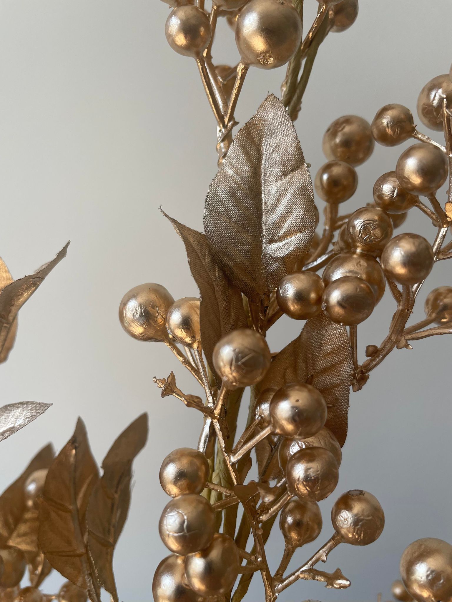 Gold Faux Berry Branch