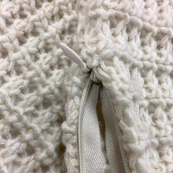 Cream Cable Knit Cushion Cover