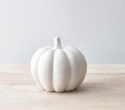 White ceramic pumpkin