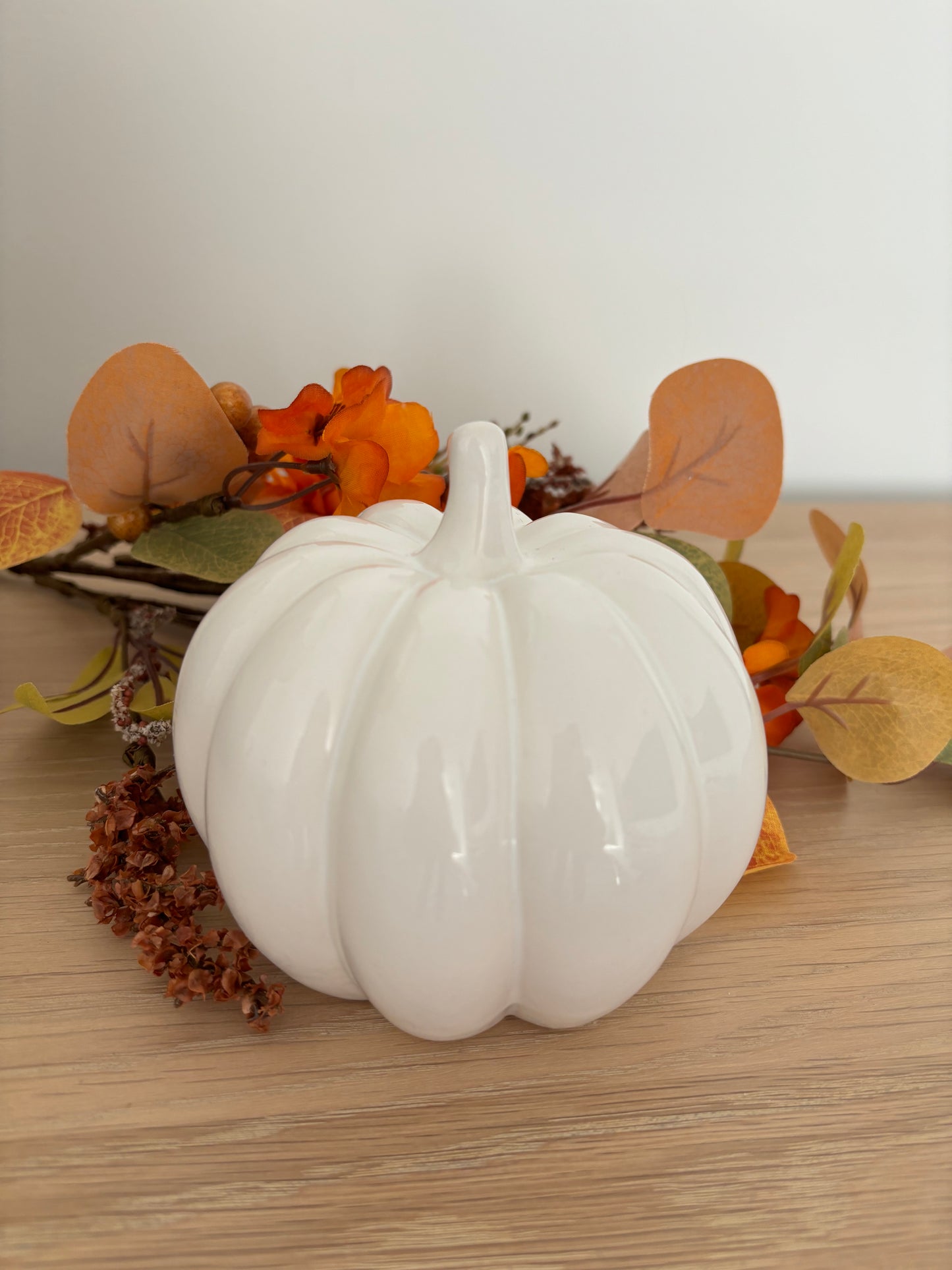 White ceramic pumpkin