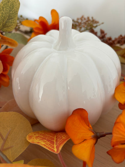 White ceramic pumpkin