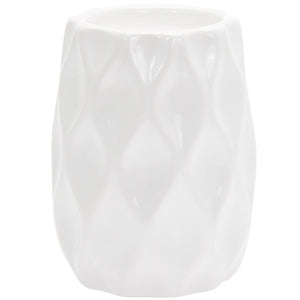 White Ceramic Wave Candle