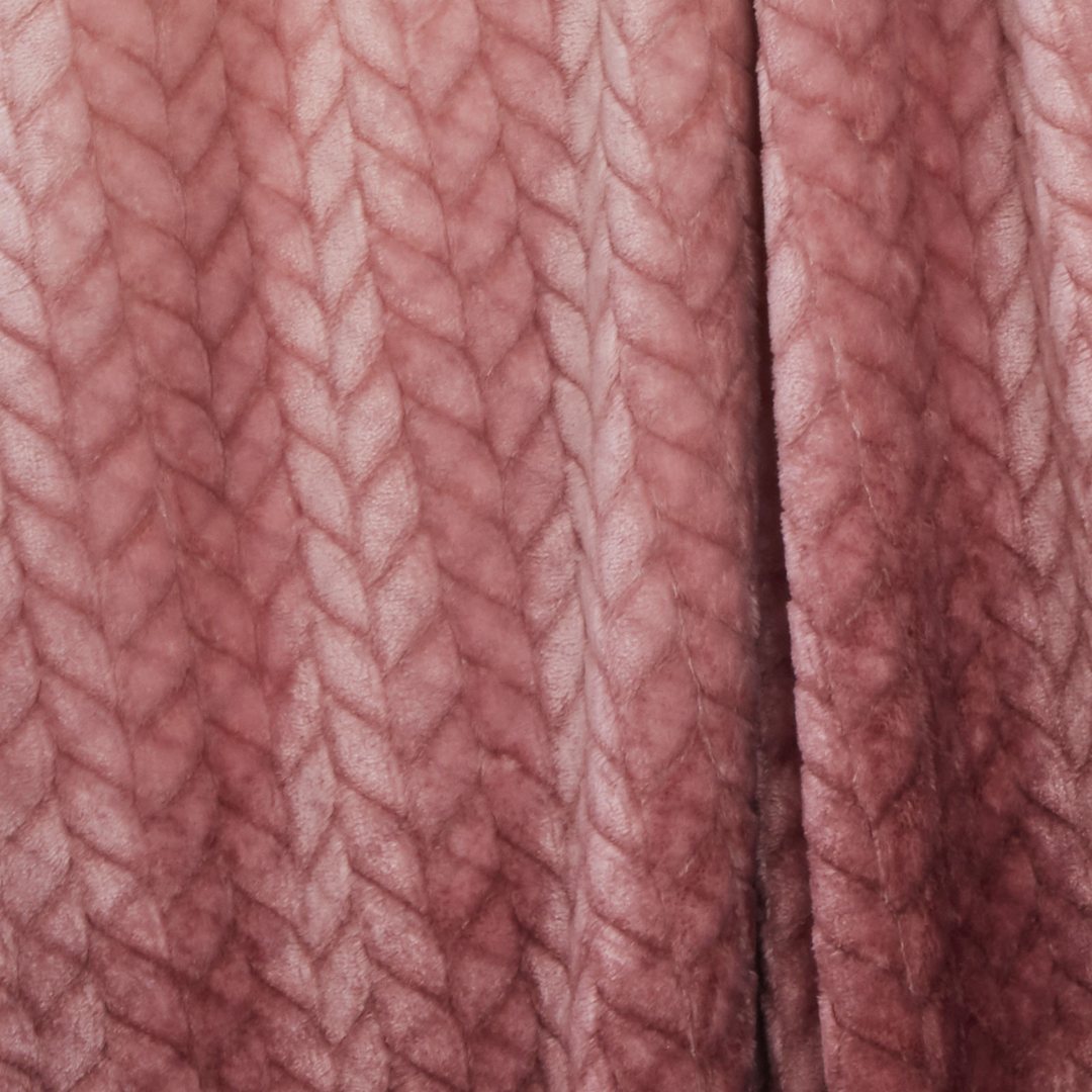 Blush Pink Velvet Ombre Throw