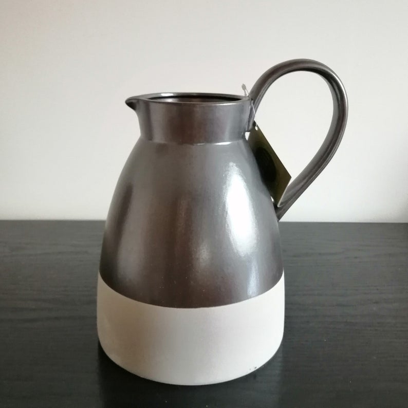 Imperfect Grey Metallic Tall Jug