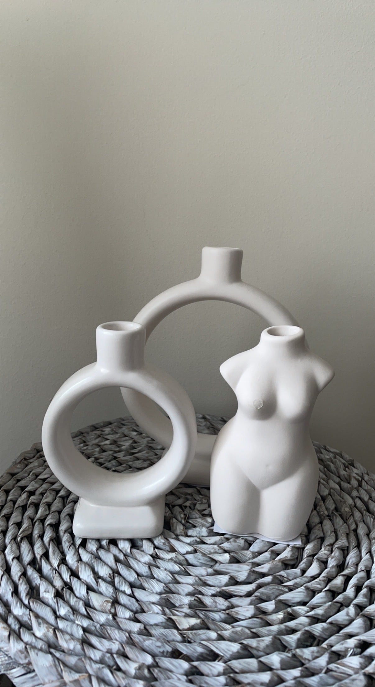 Imperfect White Matt Ceramic Body Vase