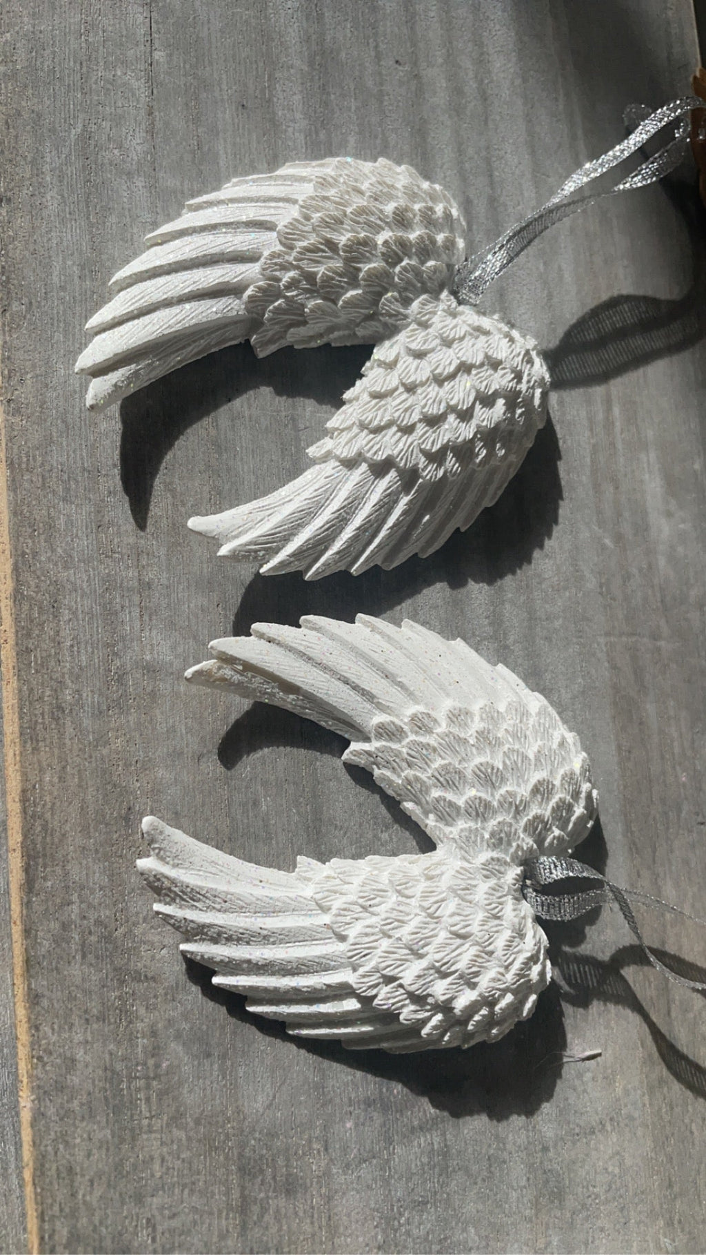 Mini Hanging White Angel Wings