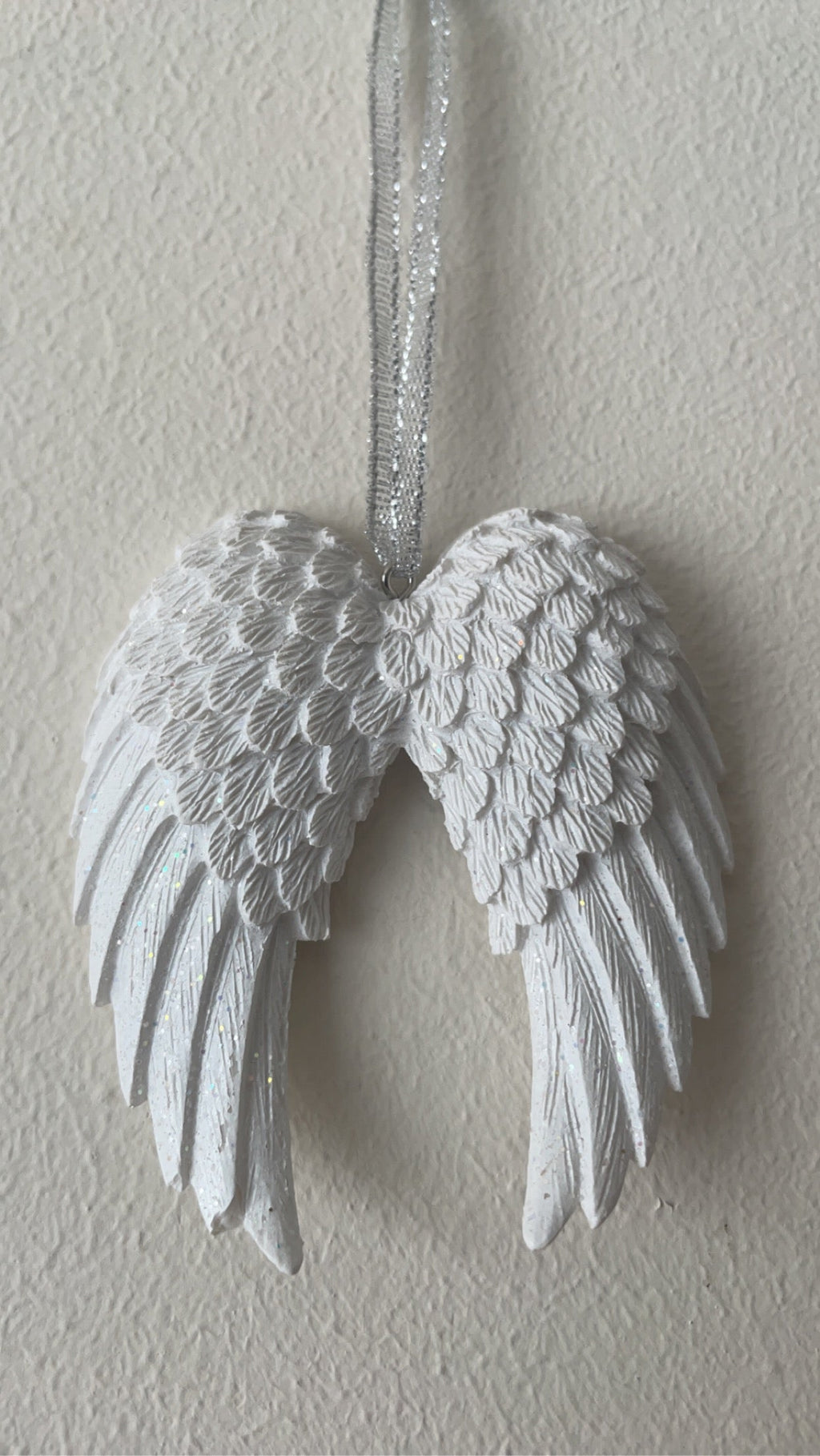 Mini Hanging White Angel Wings