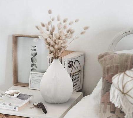 Ribbed Bulb Vase